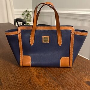 Dooney & Bourke Blue and Brown Tote